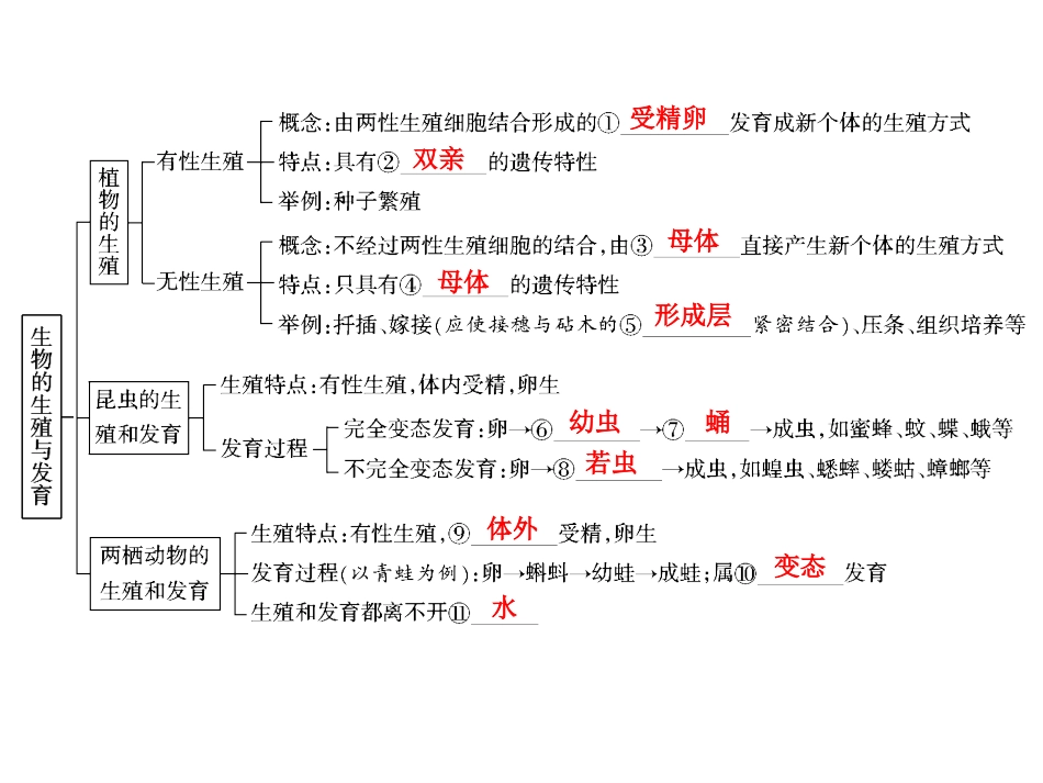 中考生物学专题知识整合·专题六生物的生殖与发育_第2页