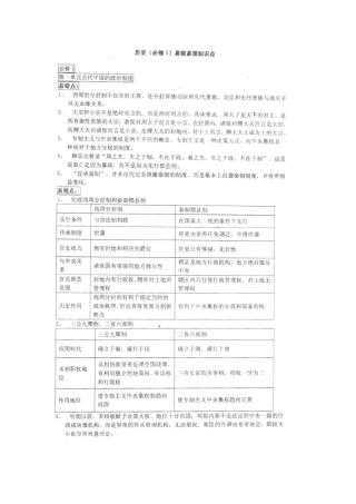 必修1历史易错易混知识点