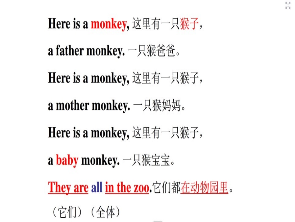 外研版三年级起下M2U1_They're_monkeys_第3页