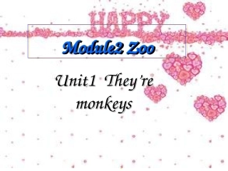 外研版三年级起下M2U1_They're_monkeys