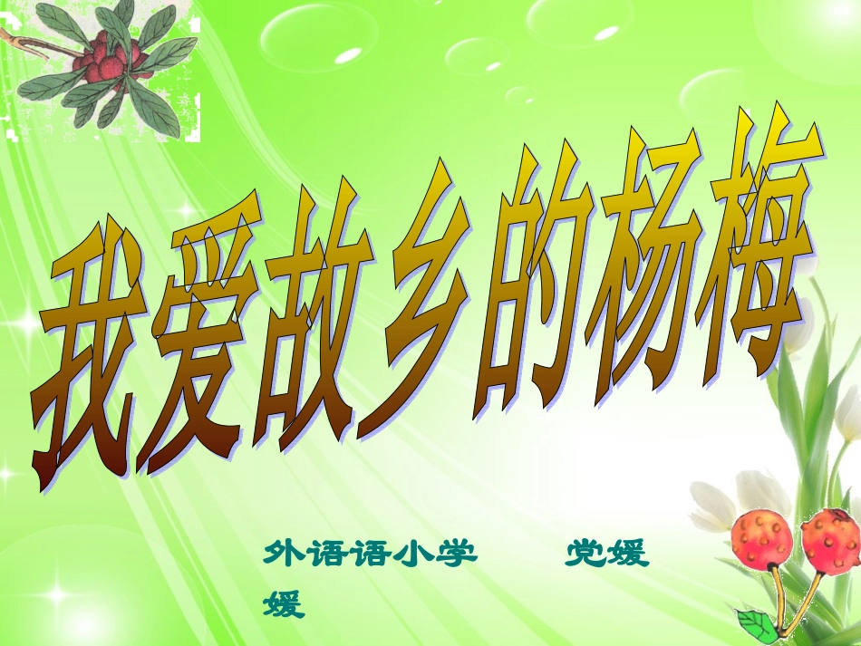 《我爱故乡的杨梅》_第3页