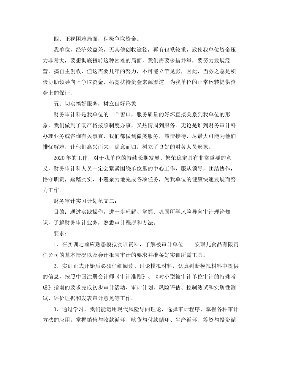 财务审计实习计划范文_第2页