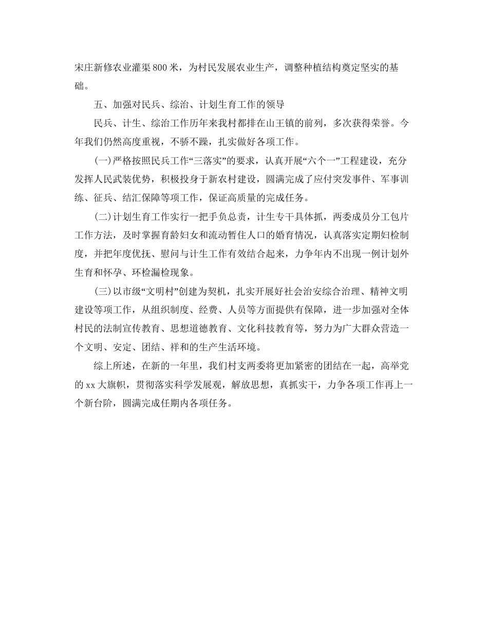 村委会年度计划表模板_第2页