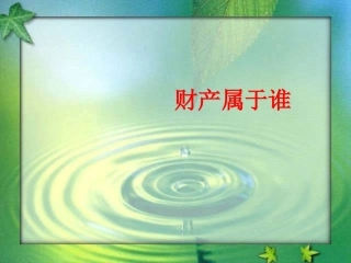财产属于谁说