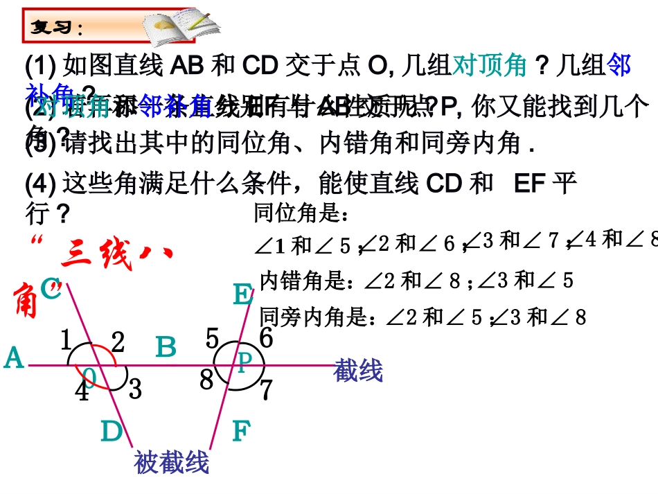 相交线和平行线复习课_第2页