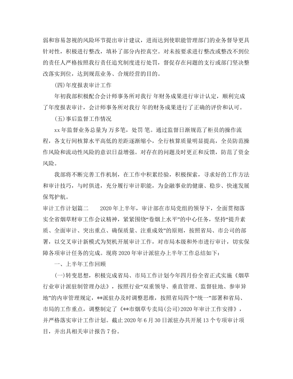 审计总体工作计划表_第3页