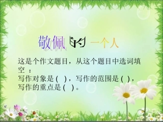 《我最敬佩的一个人》习作教学课件（蛟河口小学李莹鲛 (3)