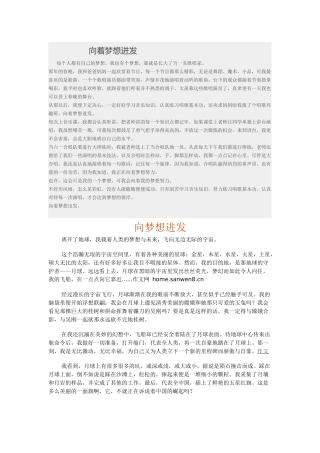 向着梦想进发