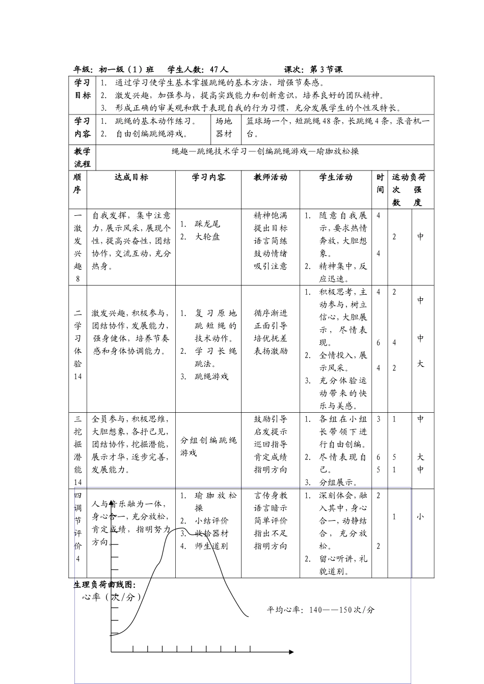 《体育与健康》课设计方案及教案（水平四）_第3页
