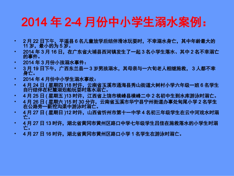 “珍爱生命-预防溺水”安全知识主题班会PPT_第2页