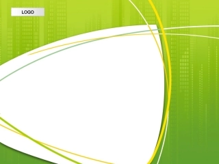 绿色旋风背景PPT模版