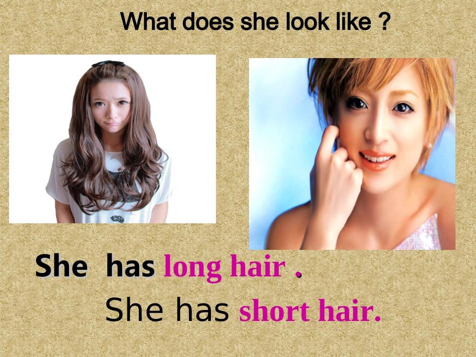 五+3课件+She+has+long+hair_第3页