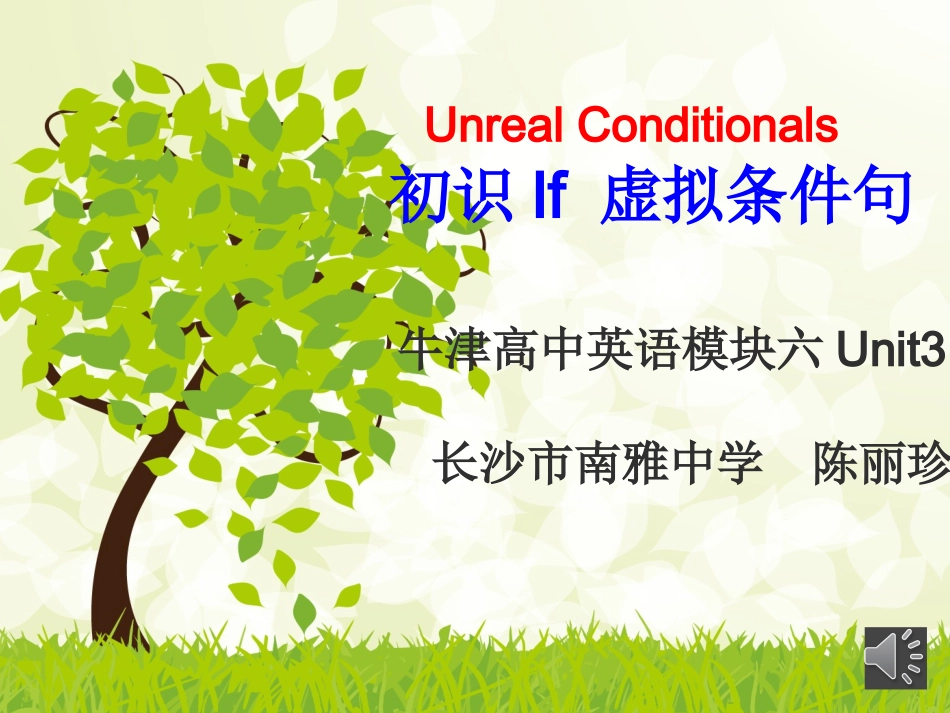 M6U3Grammar虚拟语气2_第1页