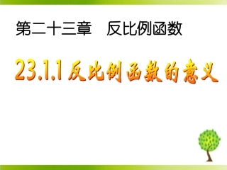 《反比例函数的意义》参考课件2