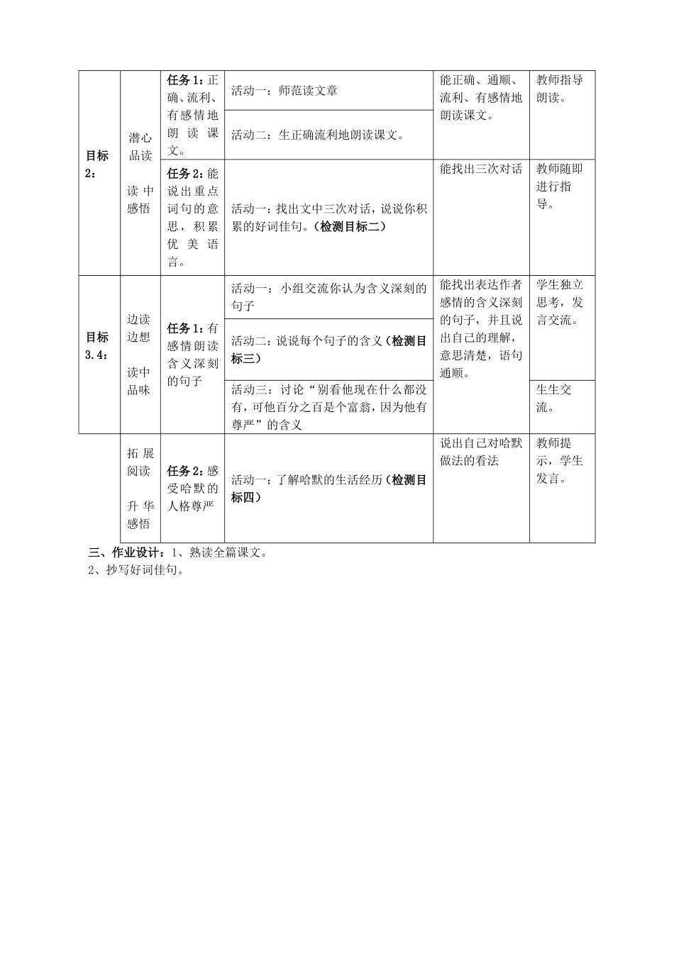 尊严表格式教学设计_第2页