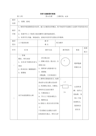 新体育教案水平2
