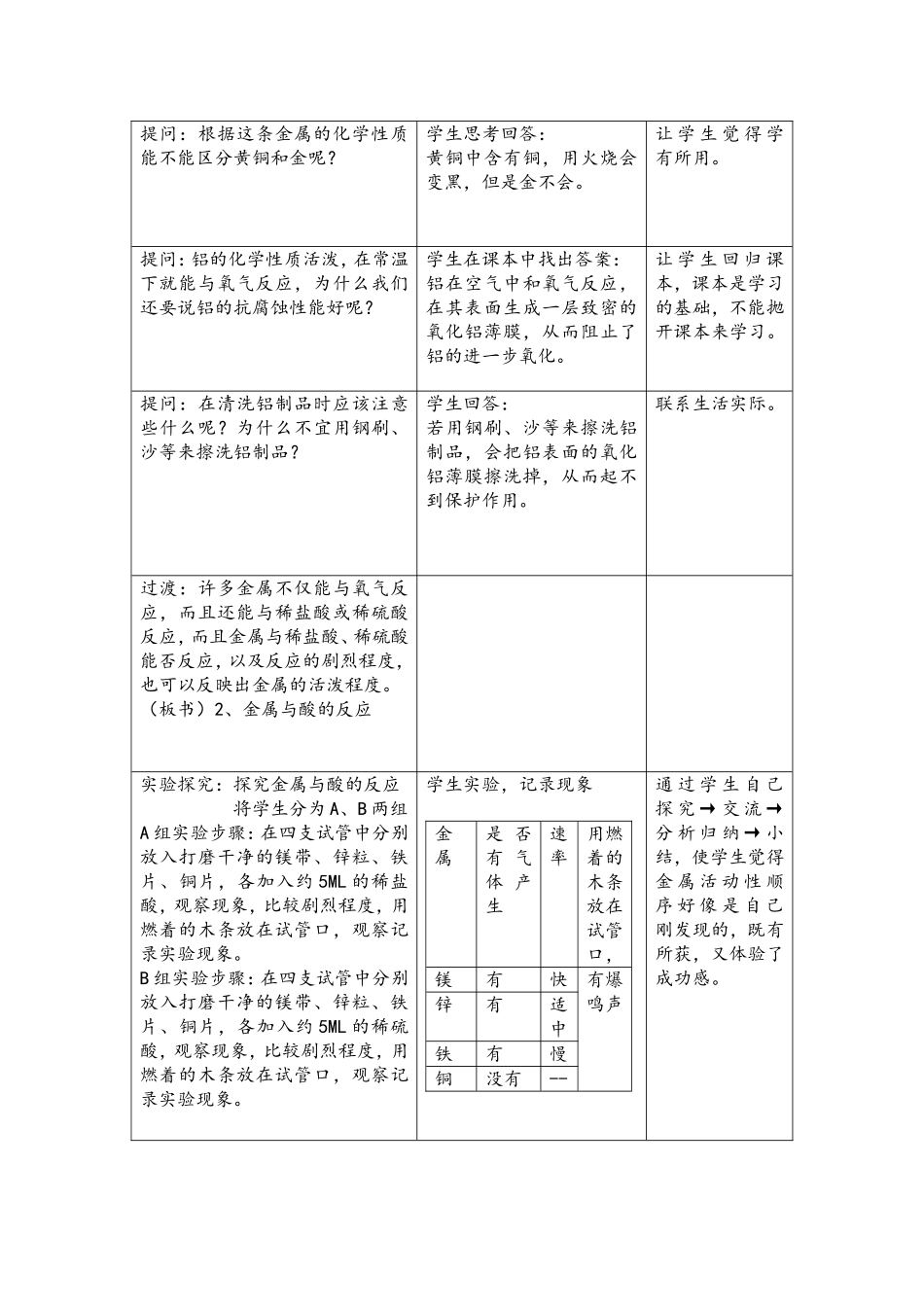 金属的化学性质第一课时人教版_第3页