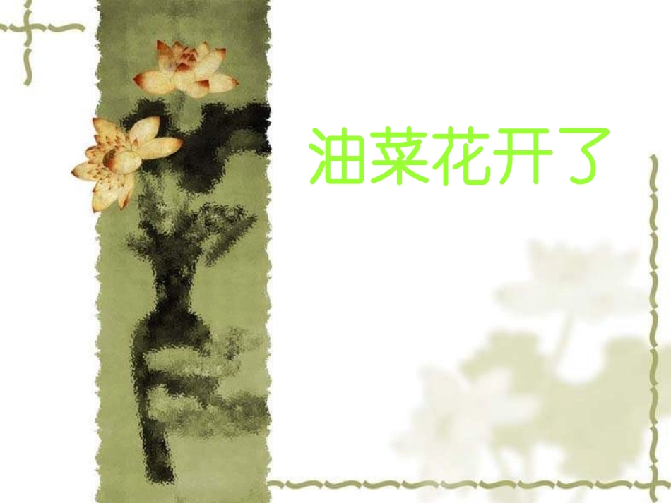 人教版小学科学《油菜花开了》课件_第1页