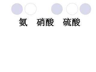 高一化学必修一_氨_硝酸_硫酸1