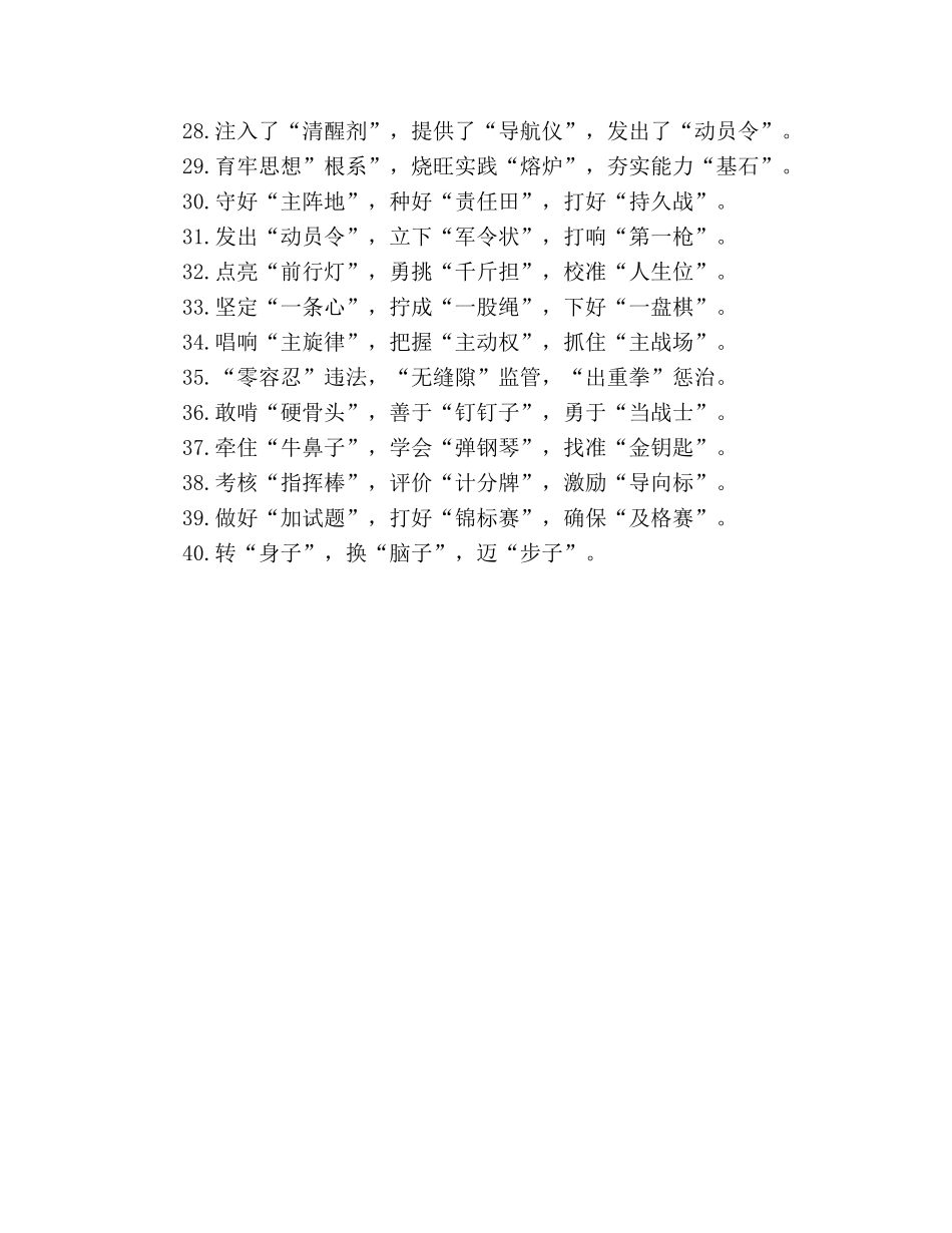 公文写作关于“精彩比喻”的排比句 _第3页