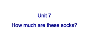七上unit7howmucharethesesocks-sectiona（1a---1c）