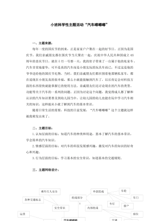 小班科学性主题活动
