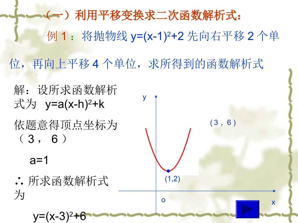 用变换规律求抛物线解析式1_第2页