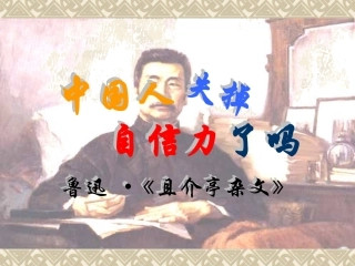 《中国人失掉自信力了吗》课件新课 (2)
