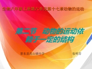 动物的运动需要一定的结构