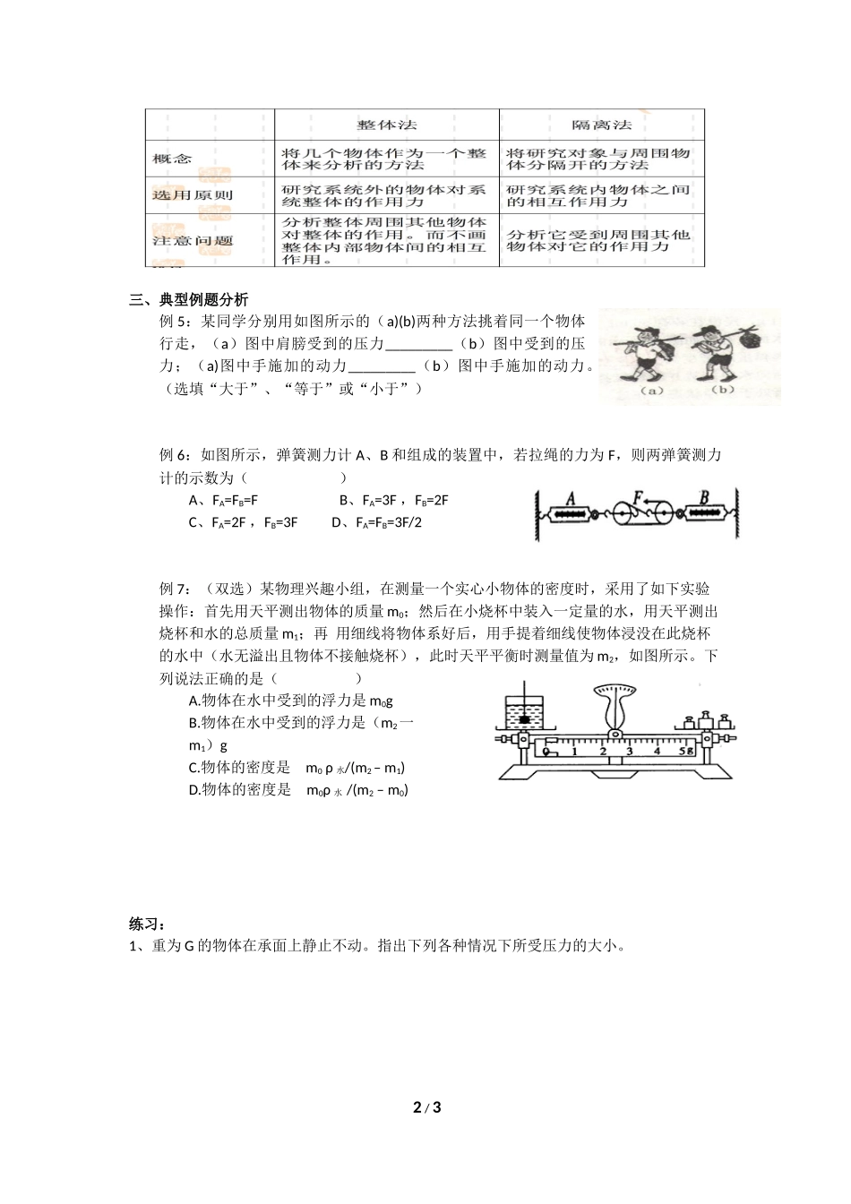 受力分析专题复习学案_第2页