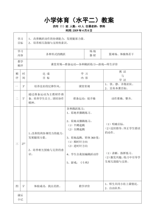 跳跃公开课教案