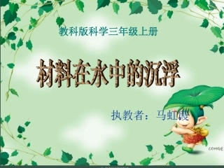 材料在水中的沉浮课件