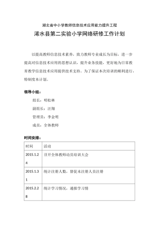 湖北省中小学教师信息技术应用能力提升工程