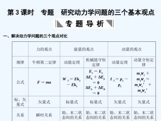 【创新设计】2011届高考物理一轮复习 第3章 第3课时 专题  研究动力学问题的三个基本观点课件 人教大纲版