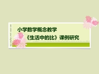 《生活中的比》课例研究报告
