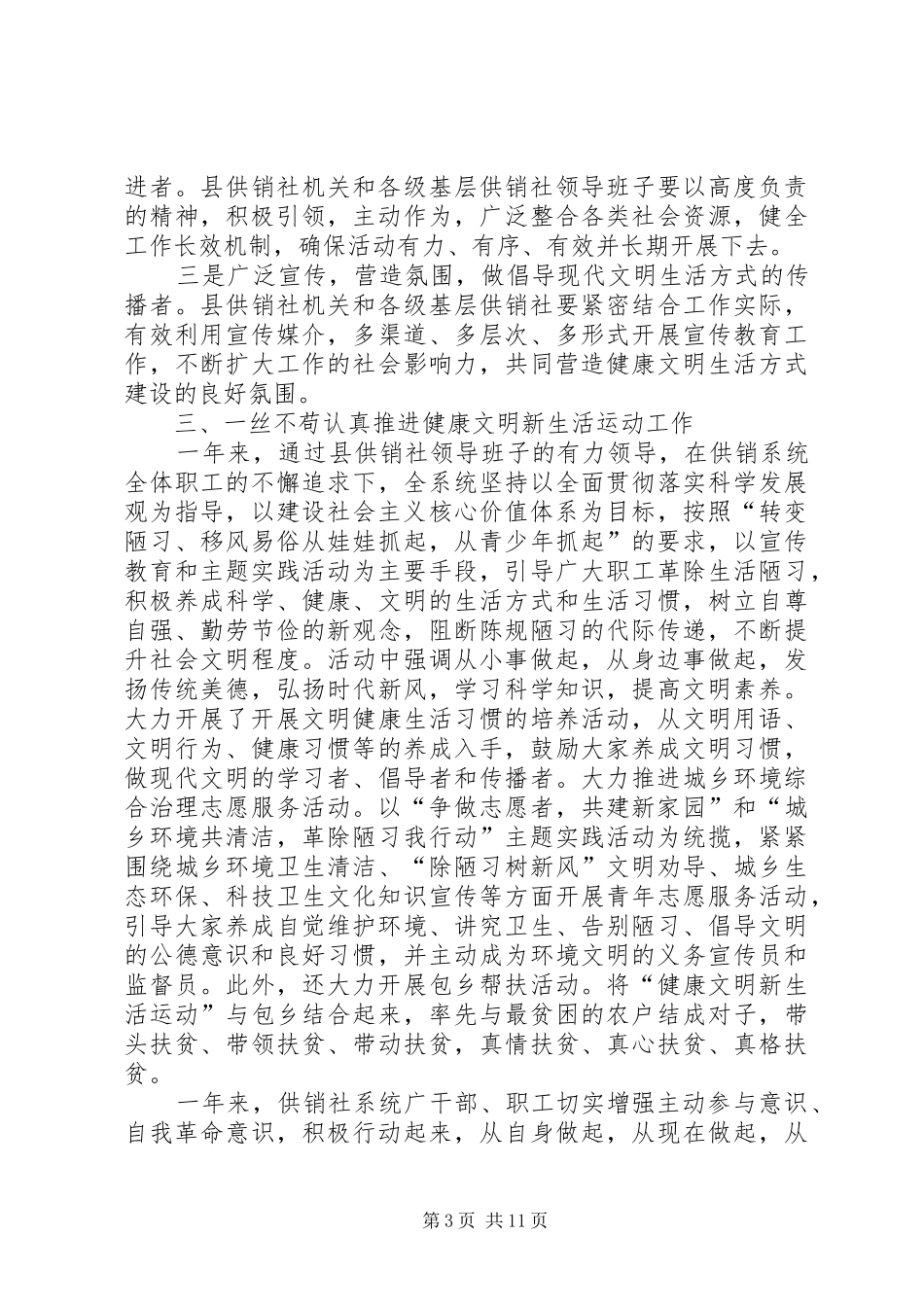 供销社工作自查总结6篇_第3页