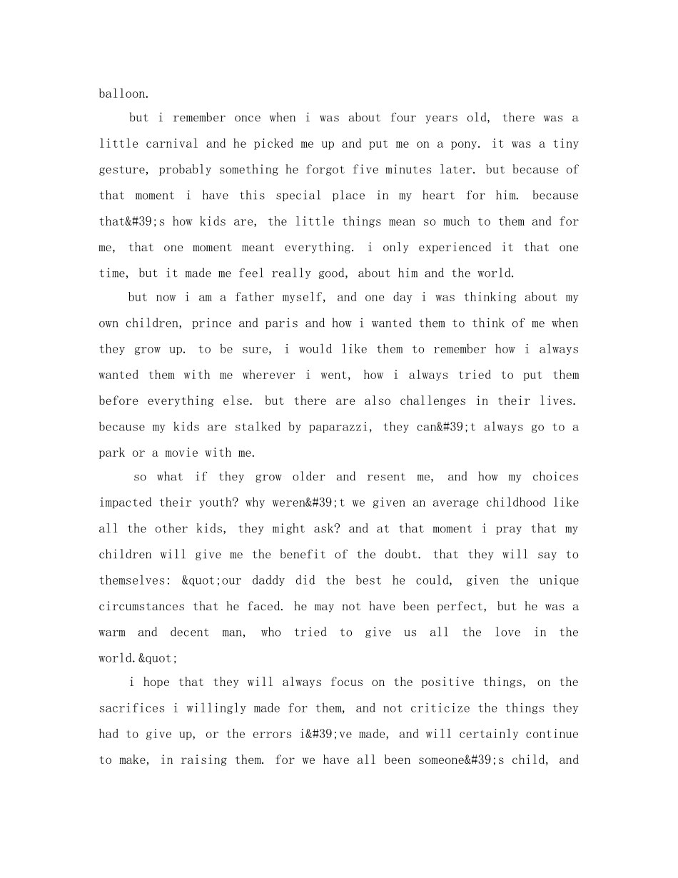 迈克尔·杰克逊牛津英语励志演讲稿 _第2页