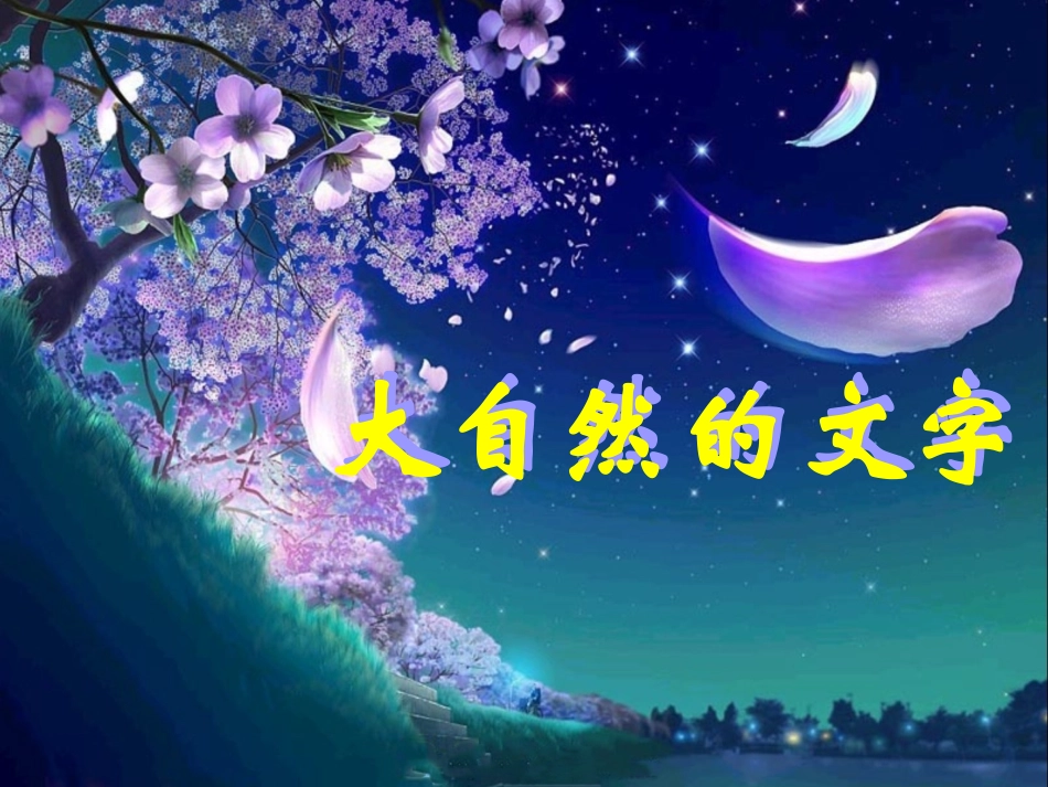 《大自然的文字》课件_第1页