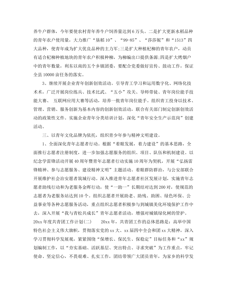 2020年度共青团工作计划_第3页
