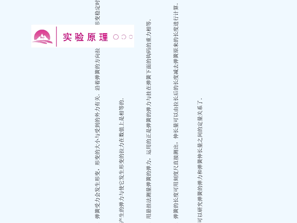 （新课标安徽专版）《金版新学案》2011高三物理一轮复习 探究弹力和弹簧伸长的关系课件_第3页