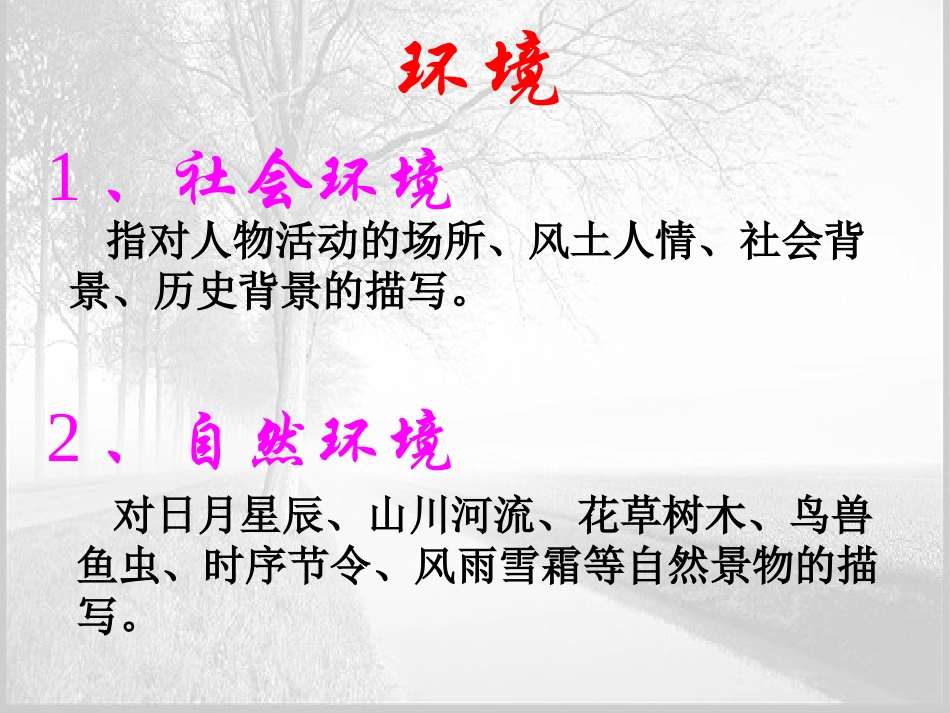 记叙文阅读——环境描写的作用_第3页