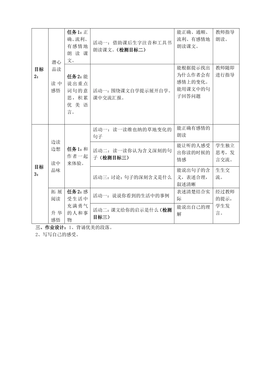 花的勇气表格式教学设计_第2页