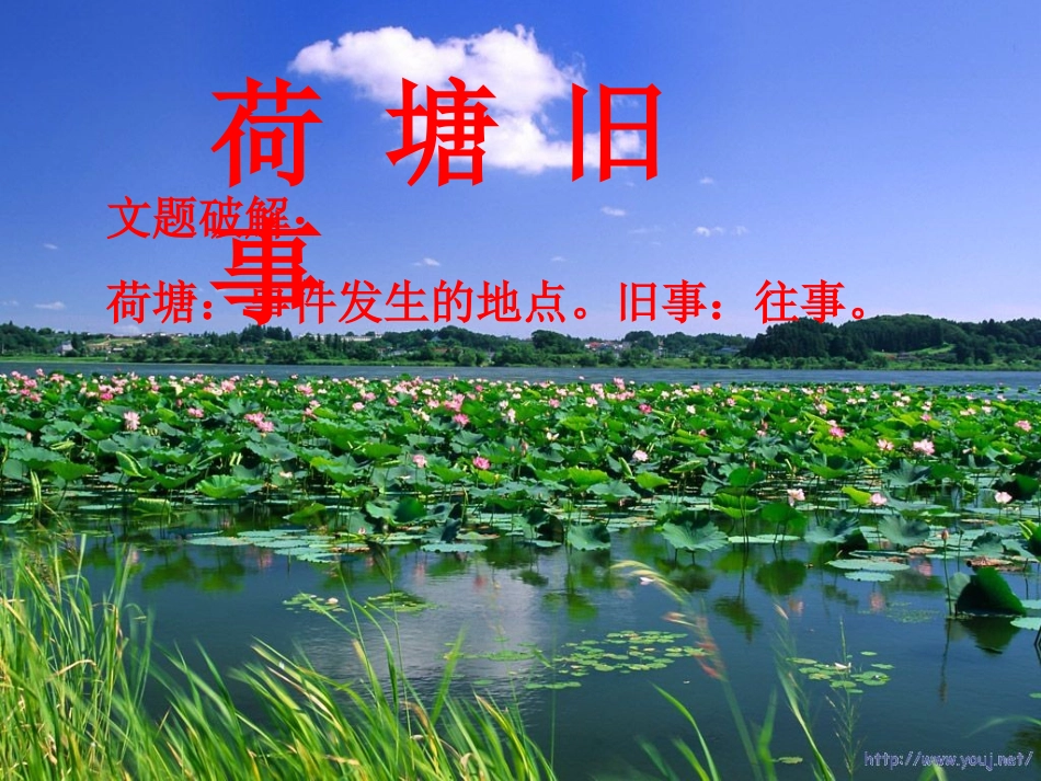 荷塘旧事课件(北师大版六年级语文上册课件)_第2页