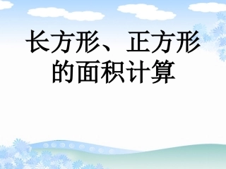 长方形和正方形面积计算