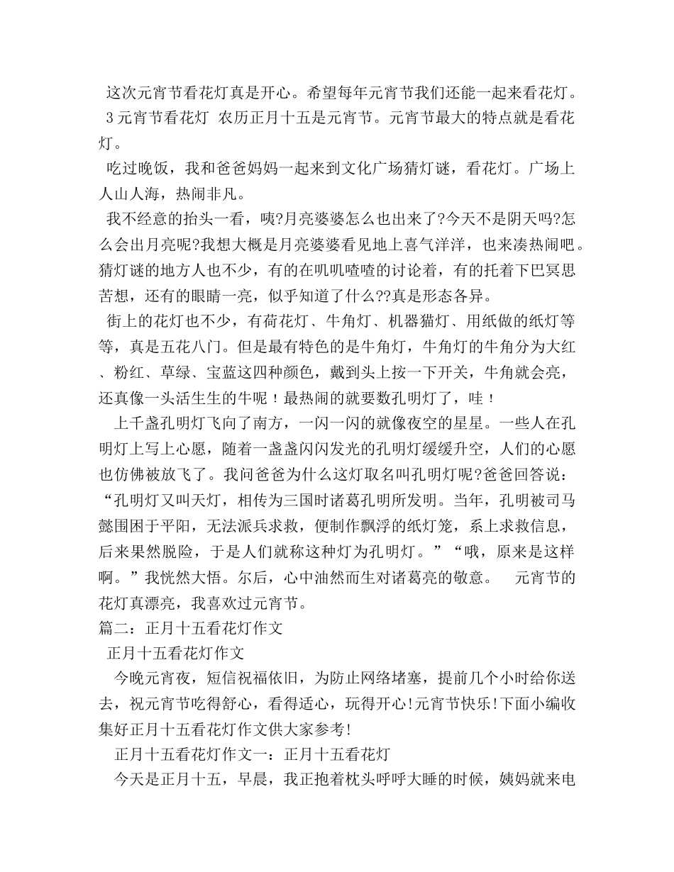 看花灯作文 _第3页