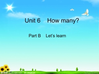 三年级下册Unit6Blet'slearn