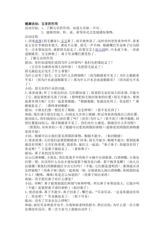 健康活动——五官