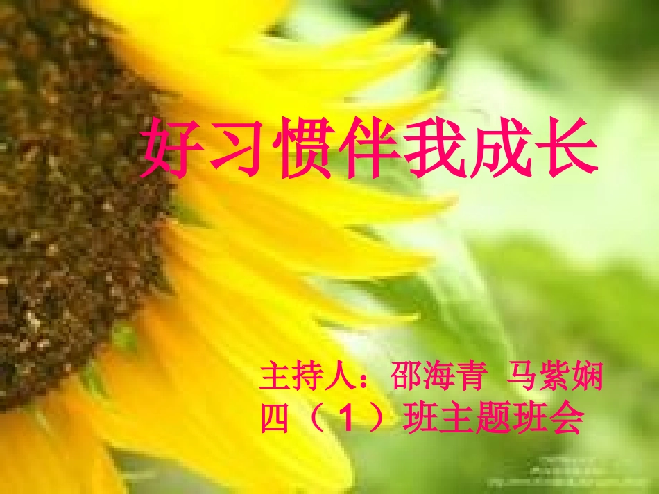 《行为习惯》主题班会课件_第1页
