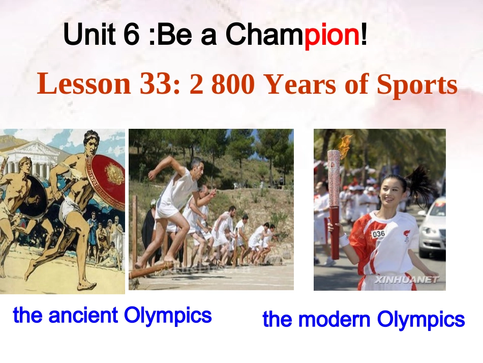 《Lesson332800YearsofSports》课件_第1页