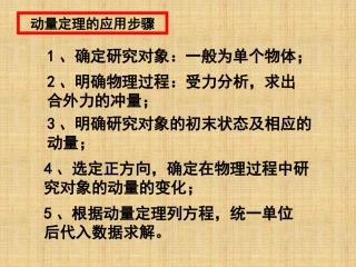 动量动量定理第二课时